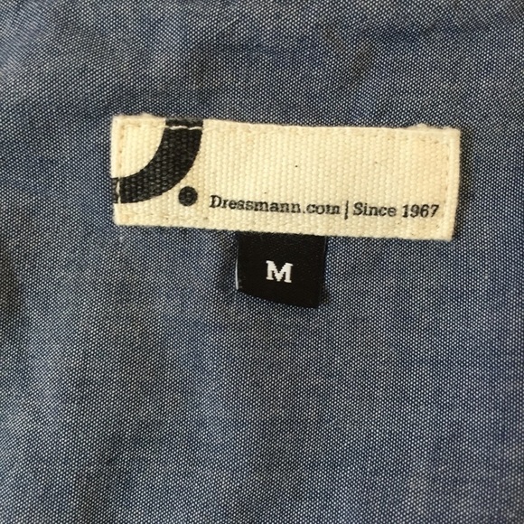 Dressmann Plaid Linen Blend Short Sleeve Shirt M - Picture 8 of 14